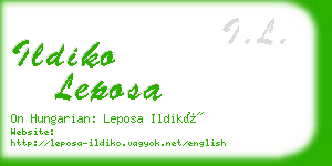 ildiko leposa business card